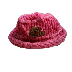 GAP x VINTAGE 90s‎ infant corduroy bucket hat in pink bear embroidery 3-6 Months